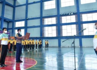 Kapolres Lamongan Pimpin Upacara Pembukaan Turnamen Bulu Tangkis Dan Bola Voli