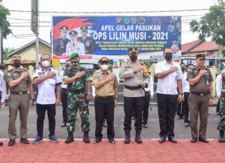 Sekda Apriyadi Hadiri Apel Gelar Pasukan Operasi Lilin Polres Muba
