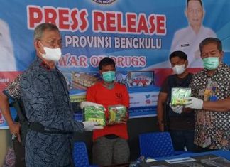 BNNP Bengkulu Tangkap Kurir Sabu Seberat 3 Kilogram
