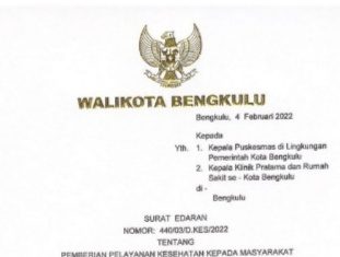 Wali Kota Bengkulu Bertindak Tegas: Keluarkan SE Terkait Pelayanan Kesehatan