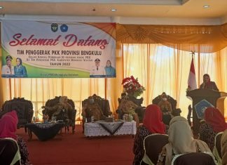 Kunjungan KETUA TP PKK Provinsi Bengkulu: Dalam Rangka 10 Progam Pokok PKK di BS