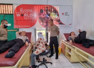 Kegitan Bakti Sosial Donor Darah Siswa SIP Angkatan 51 Polda Bengkulu