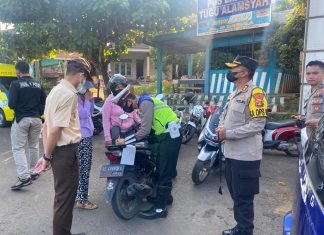 Polres Lampung Utara Gelar Razia Gabungan Bersama Dispenda dan Jasa Raharja