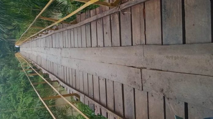 Jembatan gantung Desa Karang Cayo