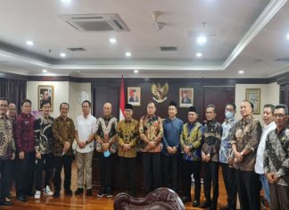 Sinergi Percepatan Pembangunan, Bupati Gusnan dan Unsur Pimpinan DPRD BS Temui Waka MPR-RI
