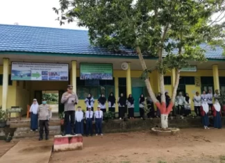 Pimpin Upacara di SMPN 09 Kaur, Ini Himbauan Kapolsek Padang Guci Hulu