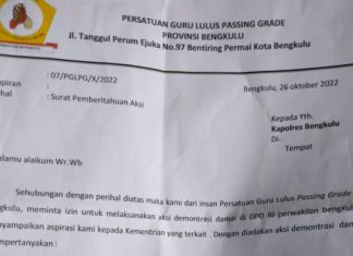 Belum Ada Kejelasan, Ratusan Guru Lulus PG Kembali Gelar Aksi Demo di DPD RI Bengkulu Besok