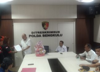Ratusan Massa Gemawasbi Apresiasi Penegakkan Hukum di Wilayah Mapolda Bengkulu