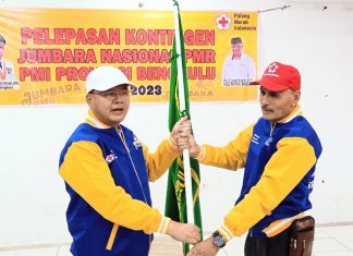 Lepas Kontingen Jumbara PMR ke Lampung, Gubernur Rohidin: Seorang Juara Tidak Harus Jadi Pemenang