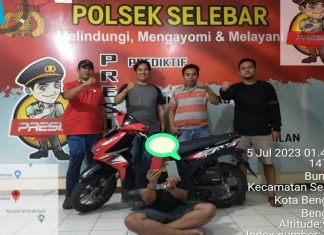 Aksi Jambret Terekam CCTV, Pelaku Dibekuk Polsek Selebar