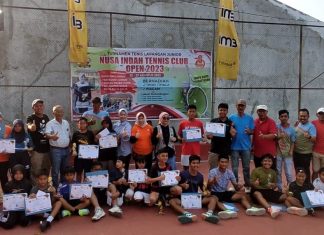 Selama Tiga Hari, Turnamen Tenis Lapangan Junior Nusa indah Berjalan Lancar
