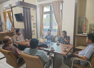 Ciptakan Pemilu 2024 Aman dan Damai, Kapolres Muko – Muko Terima Audiensi KPU