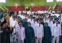 65 Kepala Desa Terpilih Gelombang I, II di Rejang Lebong Dilantik