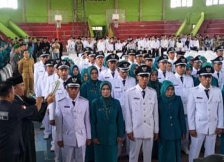 65 Kepala Desa Terpilih Gelombang I, II di Rejang Lebong Dilantik