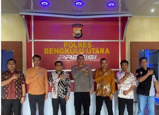 Wujudkan Pemilu 2024 Aman dan Damai, Bawaslu Silaturahmi dengan Kapolres BU
