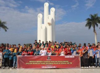 Sambut HDKD Ke-78, Kanwil Kemenkumham Gelar Kegiatan Kebersihan