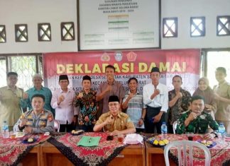 Cakades Kabupaten Seluma Barat Ikuti Deklarasi Damai Pilkades