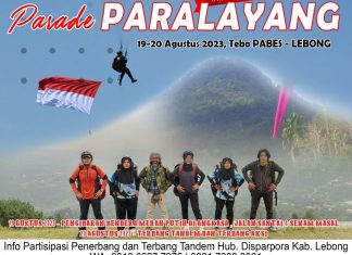 Atraksi Paralayang Akan Kibarkan Bendera Merah Putih Diatas Awan Kabupaten Lebong