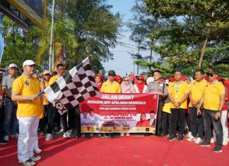 Gubernur Rohidin Lepas Jalan Santai dan Penutupan Kegiatan HUT RI 78 Bersama APLIKINDO