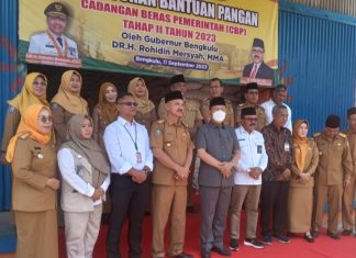 Bantuan Pangan Cadangan Beras Pemerintah di Bengkulu Diluncurkan