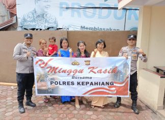 Dukung Program Prioritas Kapolri, Polres Kepahiang Laksanakan Kegiatan Minggu Kasih