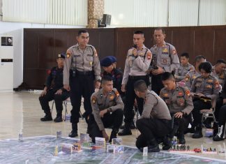 Polda Bengkulu Simulasi Pengamanan Pemilu Serentak 2024
