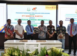 PT. Nindya Karya (Persero) MoU Dengan Kejaksaan Tinggi Bengkulu