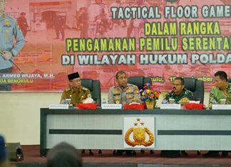 Pemprov Apresiasi Langkah Polda Bengkulu dalam Gelar Simulasi Pengamanan Pemilu Serentak 2024