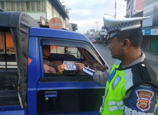 Ops Zebra Nala 2023, Sat Lantas Polres Lebong Galakkan Polsanak dan Pasang Imbauan