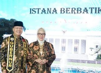 Sambut HBN,Gubernur Rohidin: Bangga Pakai Besurek Jahitan Lokal Bisa Tampil di Istana