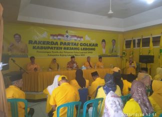 Partai Golkar Rejang Lebong Targetkan 5 Kursi DPRD Kabupaten Pemilu 2024