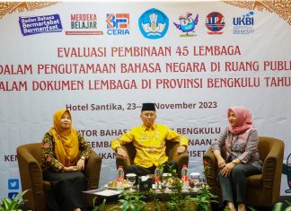 Evaluasi Pembinaan 45 Lembaga dalam Pengutamaan Bahasa Negara, Sekdaprov: Bahasa Alat Komunikasi Pemersatu