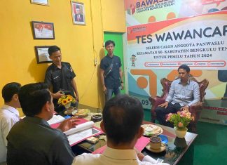 Bawaslu Bengkulu Tengah Verifikasi dan Wawancara Calon PAW Panwaslu