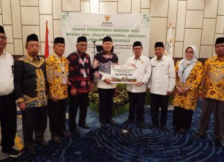 Rakorda 2023 Baznas se-Provinsi Bengkulu, Gubernur Rohidin Ingatkan Optimalisasi Program Zakat