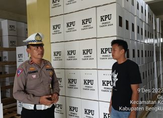 Polres Bengkulu Selatan, Patroli ke Lokasi Keramaian dan Seputaran Gudang Logistik KPU