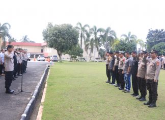 Wadirpamobvit Polda Bengkulu Pimpin Pelaksanaan Apel OMB