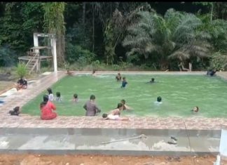 Melalui DD Anggaran 2023, Pemdes Desa Marga Sakti Sukses Bangun Kolam Renang Untuk Warga