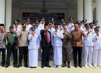 19 Pj Kades dari 10 Kecamatan di Kabupaten Bengkulu Utara Resmi di Lantik