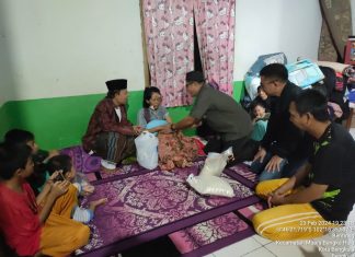 Kunjungan Silaturahmi Kepedulian Kompol PM. Amin, S.Ag, Terhadap Anggota KPPS Yang Mengalami Kecelakaan Saat Bertugas