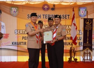 Kamabida Pramuka 07 Hibahkan Tanah dan Bangunan Kepada Kwartir Daerah Pramuka 07 Bengkulu