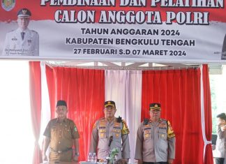 Pembukaan BINLAT Calon Anggota Polri TA 2024 di Aula Camkoha Mapolres Bengkulu Tengah