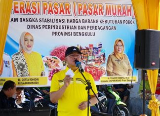 Gubernur Bengkulu Pastikan Stok Beras Aman Jelang Gelar Operasi Pasar Murah
