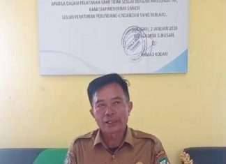 Kepala Desa Suka Sari ‘Mari Kita Jaga Persatuan dan Kesatuan Pasca Pemilu Agar Semakin Maju’