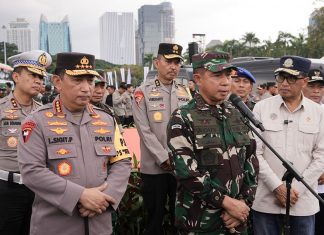 Panglima TNI Pantau Pengamanan Arus Mudik di Stasiun Senen