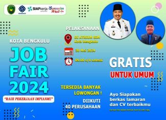 Kurangi Angka Pengangguran, Pemkot Bengkulu Gelar Job Fair 30 Mei Mendatang