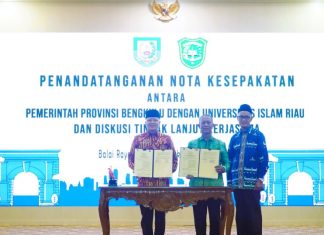 Pemprov Bengkulu Teken Nota Kesepakatan Kerja Sama dengan Universitas Islam Riau