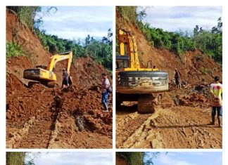 Longsor Susulan, Polsek Rimbo Pengadang, TNI dan Relawan dari masyarakat Lakukan Pembersihan Material