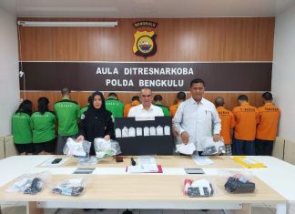 Ditresnarkoba Polda Bengkulu Tangkap Seorang Wiraswasta Penyalahguna Narkotika Jenis Sabu