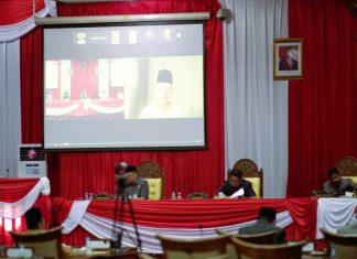 Gubernur Rohidin Sampaikan Nota Keuangan Rancangan APBD-P 2024 secara Virtual