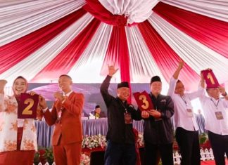 Rapat Pleno, KPU Bengkulu Tengah Tetapkan Nomor Urut Paslon Bupati-Wakil Bupati 2024